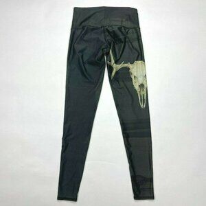 Teeki Deer Medicine Charcoal Hot Pant Stretch Gym Yoga Run Leggings Women Small‎